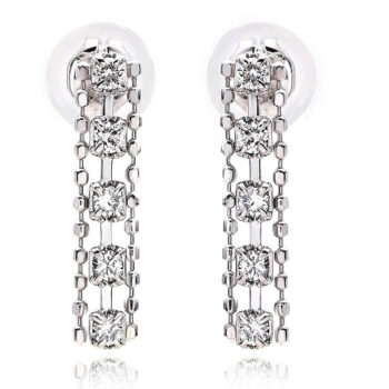 ダイヤモンドラインピアス【0.2ct】