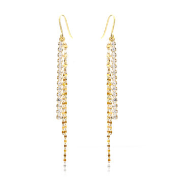 ダイヤモンドラインピアス【0.6ct】