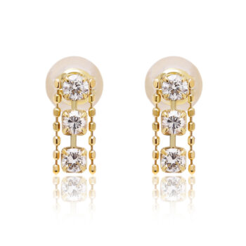 ダイヤモンドラインピアス【0.3ct】