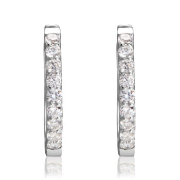 ダイヤモンドラインピアス-PT0.15ct